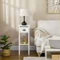 thumbnail image 5 of HOMCOM 2-Tier Side Table with Drawer Shelf, End Table, White, 5 of 9