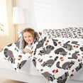thumbnail image 4 of Homewish Animal Raccoon 2pcs Bedding Comforter Set For Kids Boys Girls,Jungle Wildlife Twin Comforter Sets,Kawaii Cute Breathable Bedding Set,Lightweight Room Decor,Reversible, 4 of 8