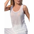 thumbnail image 3 of Womens Sweater Vest Boho Summer Tops Cropped Coverup Knit Sleeveless Fit Casual Outfits White M, 3 of 9
