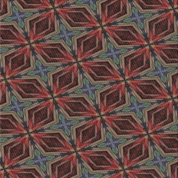 Ahgly Company Indoor Square Patterned Red Novelty Area Rugs, 7' Square