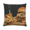thumbnail image 2 of Ahgly Company Foods Hamburger Indoor Throw Pillow, 18 inch by 18 inch, 2 of 6