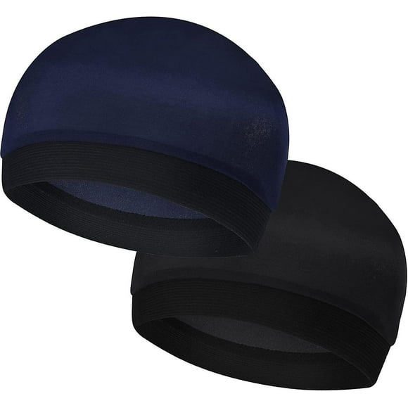 2pcs Men's Wave Caps Silky Durag Stocking Wave Cap Good Compression Skullies Beanies