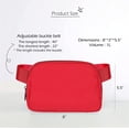 thumbnail image 5 of Riñonera mini unisex con correa ajustable Riñonera pequeña para entrenamiento, correr, viajar, senderismo, rojo JAMW Sencillez, 5 of 5