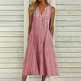 thumbnail image 2 of Jacenvly New Casual Dresses for Women Women's Summer Sleeveless Loose Maxi Dress Casual Long Dresses with Pockets 2025 New Womens Dresses Summer, 2 of 9