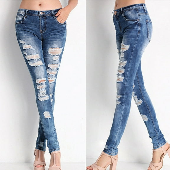 Women Hight Waisted Long Pants Pocket Denim Jeans Stretch Length Jeans Trousers Women's plus Pants plus Size Women Womens on Pants Tall Jean Pants for Women 24 Denim Pants Denim plus Size Women