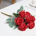 thumbnail image 7 of karymi Artificial Rose Flowers Bouquet - 7 Heads Realistic Fake Roses with Stems and Leaves for Wedding Bouquets Centerpieces Party Home Office and DIY Floral Arr Gifts for Men, 7 of 7