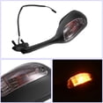 thumbnail image 4 of Unique Bargains Front Motorcycle Rearview Side Mirrors with LED Turn Signals Light Black Clear 1Pair, 4 of 6