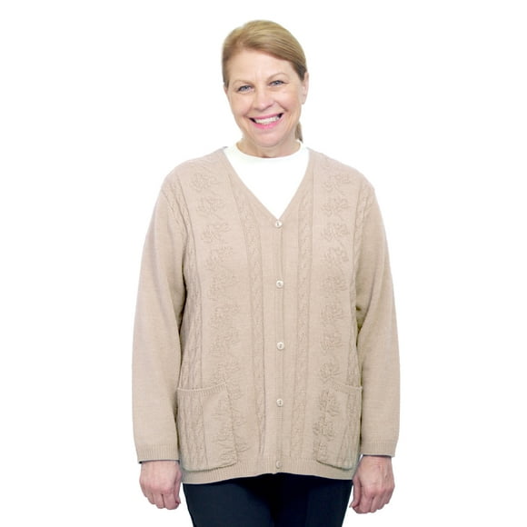 Silverts Cardigan pour Femmes à Dos Ouvert en Tricot, m, Beige