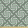 thumbnail image 2 of Ambesonne Abstract Fabric by the Yard Upholstery, Psychedelic Spiral Shells, 2 Yards, Pearl Charcoal Grey, 2 of 5