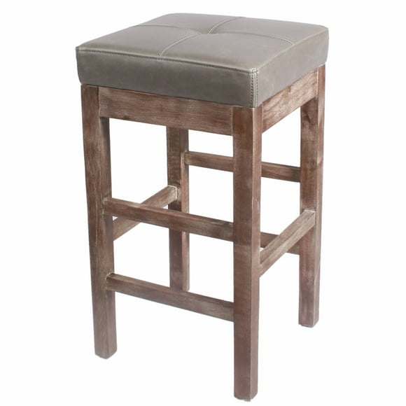 Valencia Bonded Leather Counter Stool - Vintage Gray