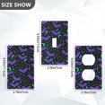 thumbnail image 7 of Yayeee Toggle Light Switch Wall Plate 1-Gang 4.5"x2.7" Home Decorative Outlet Cover, Purple Cartoon Bats Pattern, 7 of 7