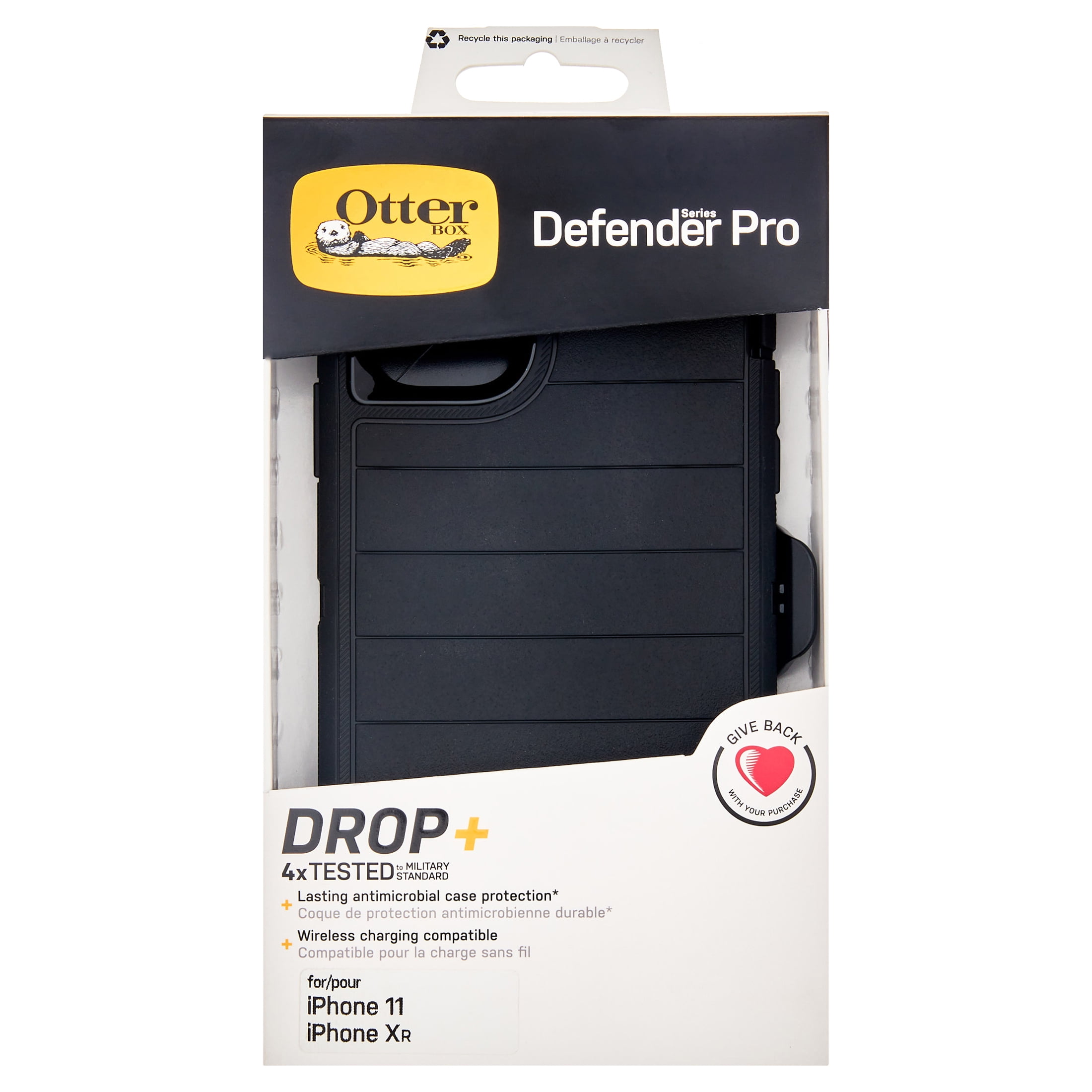 OtterBox Defender Series Pro Phone Case for iPhone 11 - Black, Antimicrobial, Rugged Design, Pro Drop Protection - Walmart.com OtterBox Defender Series Pro Phone Case for iPhone 11 - Black, Antimicrobial, Rugged Design, Pro Drop Protection - Walmart.com