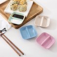 thumbnail image 2 of enqiretly Wheat Straw Square Divided Seasoning Dishes Table Sauce Container Kitchen Cutlery Snack Plate, 2 of 9