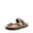 BROWN, variant on Women's Casual Slide Sandals Cork Footbed with Adjustable Straps and Arch Support Flats Black Size 8