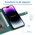 thumbnail image 6 of Feishell Crossbody Wallet Case for Apple iPhone 13 Pro 6.1 inch,for Women Men,Retro PU Leather Magnetic Button Flip Stand Credit Card Holder Phone Case with Adjustable Shoulder Strap,Blue, 6 of 16