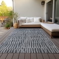 thumbnail image 6 of Addison Rugs Chantille Indoor/Outdoor Transitional Striped Charcoal Washable Rectangle Rug, 3' x 5', 6 of 6
