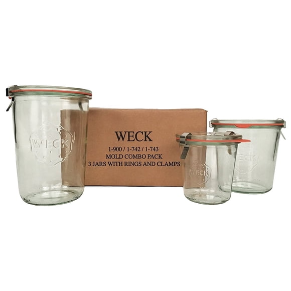 WECK Ensemble Combiné de Pots Moules (Standard)
