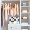 thumbnail image 4 of Yayeee Collapsible Cube Storage Bin with Lid Fabric Closet Decorative Basket with Handles, Gray Checkered Pattern, 4 of 7