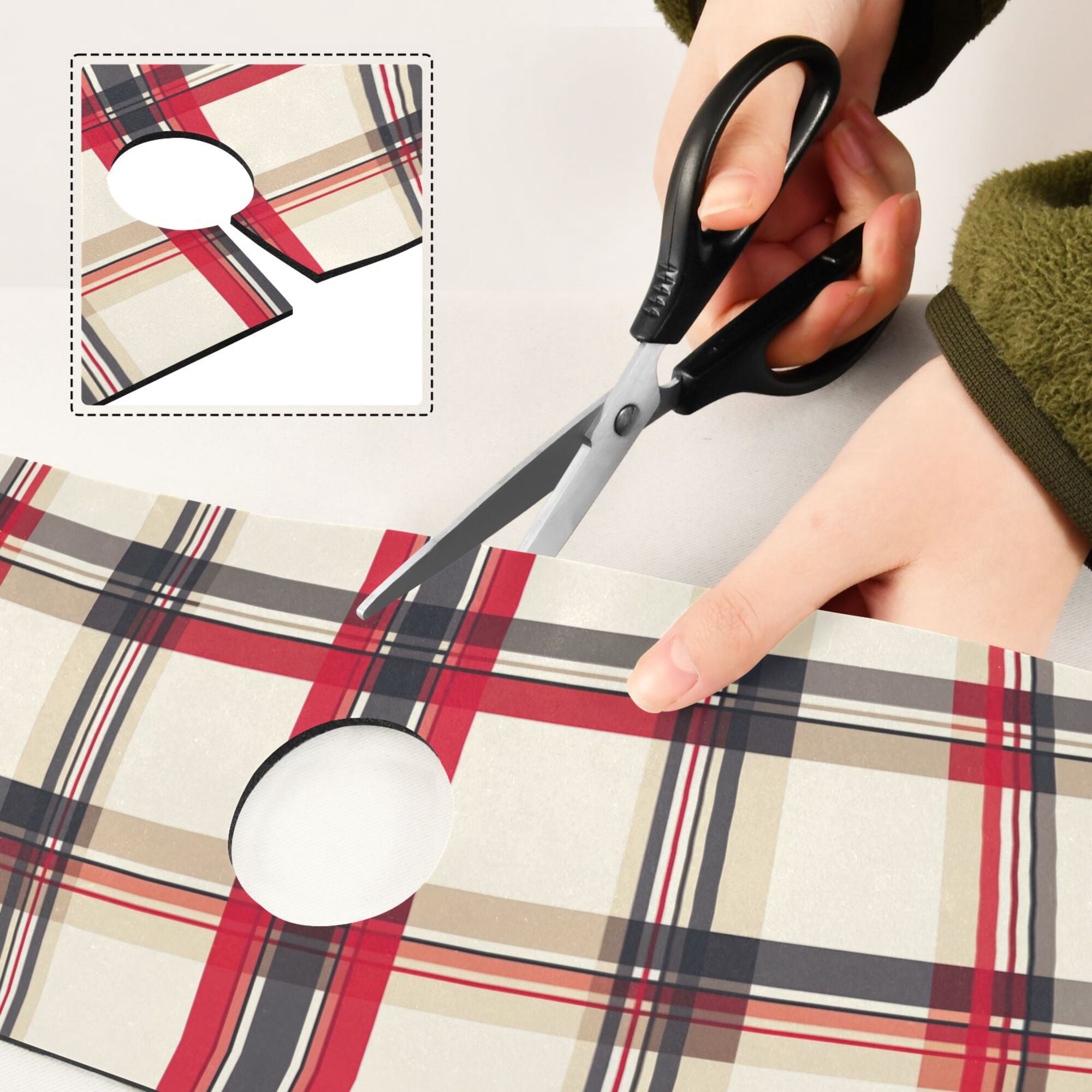 Yayeee Faucet Mat for Kitchen Sink 30" Diatomite Long Splash Guard Pad, Red Tartan, 2 Pack