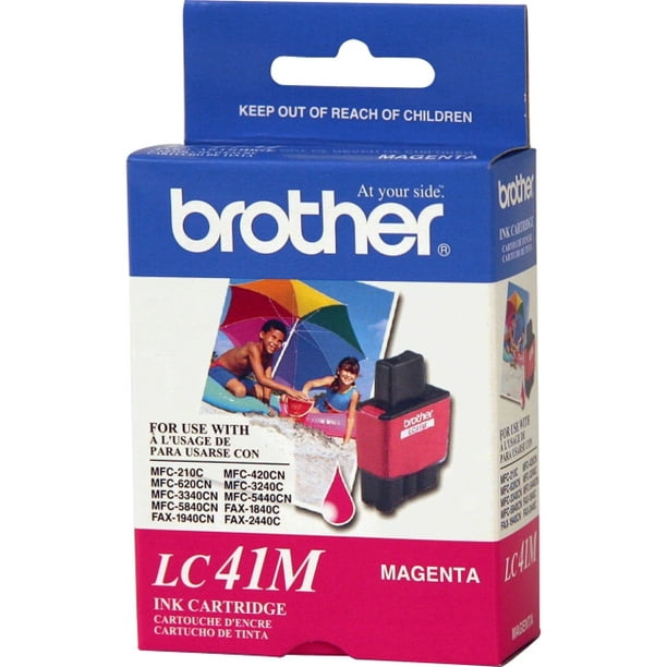 Brother LC-41M - Magenta - original - Cartouche d'Encre - pour Brother DCP-110, 120, MFC-210, 3240, 3340, 420, 5440, 5840, 620, 640, 820; IntelliFAX 1940