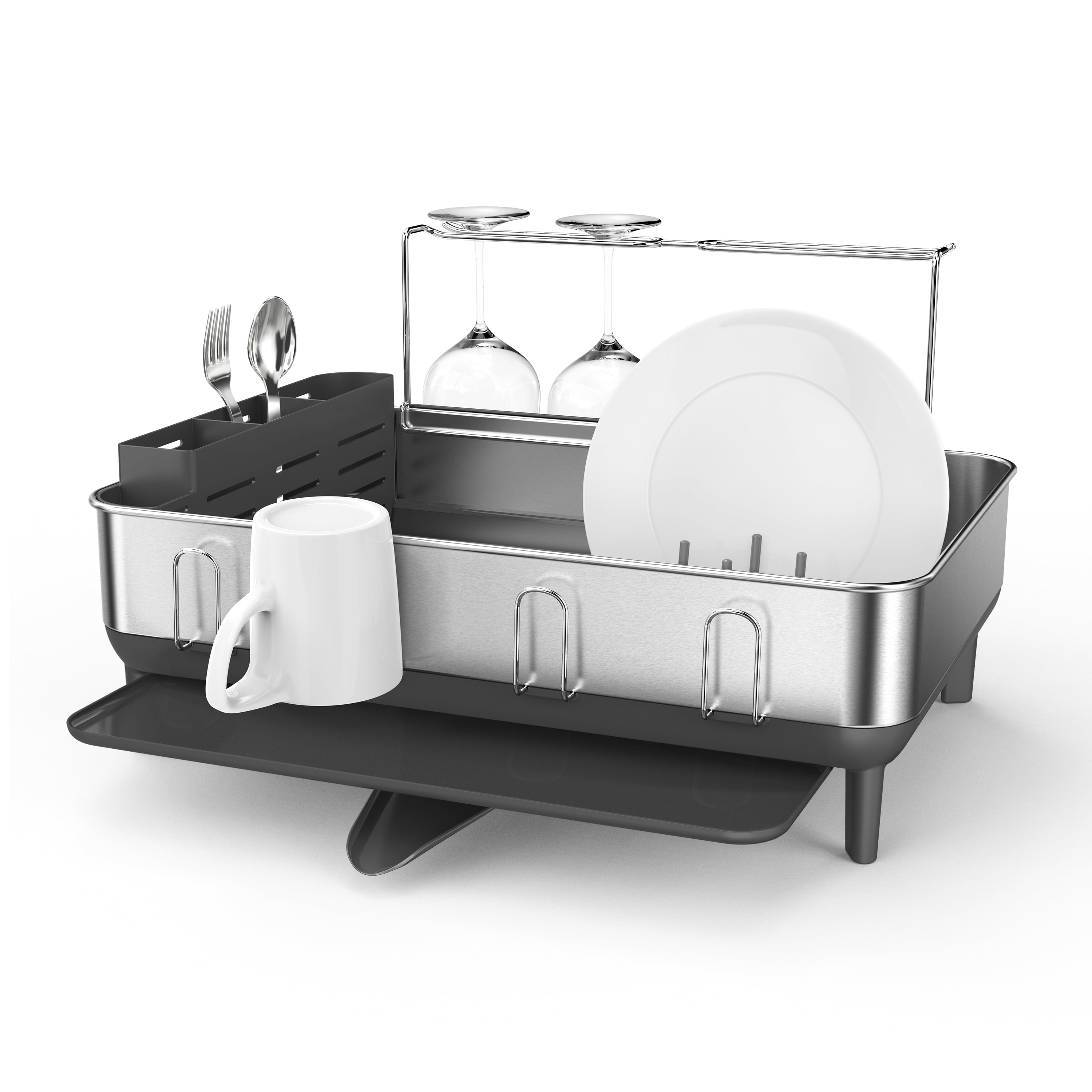 KitchenAid KE896BXCGA Expandable Dish-Drying Rack Charcoal Gray for sale online 