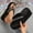 Black, variant on Rvasteizo Womens Slippers Rhinestone Thick Wedge Bohemian Roman Wide Size Summer Beach Slides