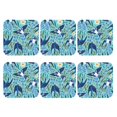 thumbnail image 2 of Bingfone Vintage Flying Swallows Leather Drinks Coasters With Set Of 6,Suitable For Home Kitchen,Coffee Cup Coasters Home Gift, 2 of 9