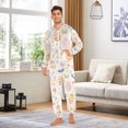 thumbnail image 6 of FORMRS Onesies Pajama for Adults Unisex Hoodie Winter Jumpsuit One Piece Sleepwear, Sizes S-2XL, Pink Easter Eggs, 6 of 7