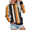 thumbnail image 2 of Womens Sweatshirts Crewneck Long Sleeve Graphic Casual Loose T Shirts Trendy Vintage Fall Tops Blouses Winter Outfits 05-Orange XL, 2 of 4