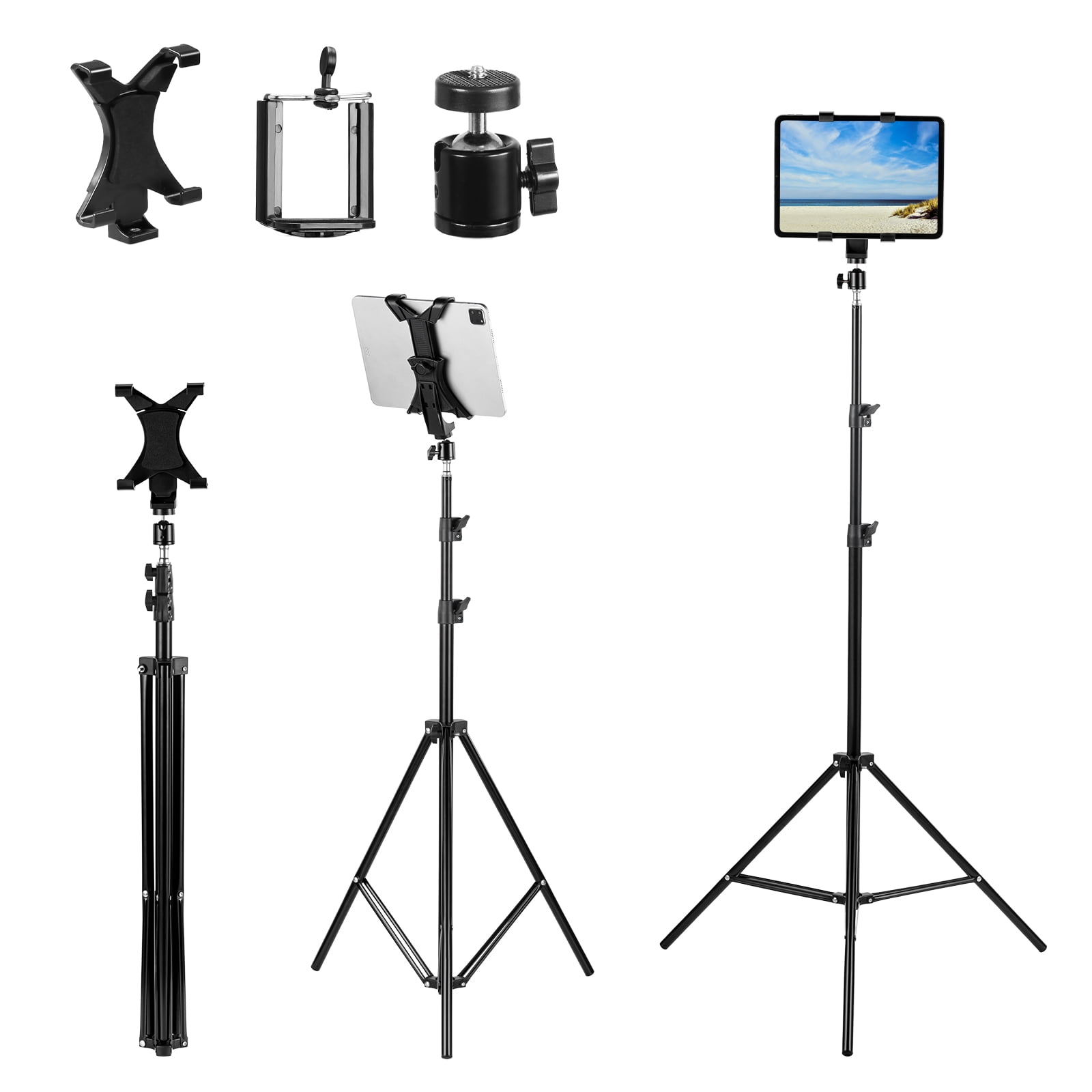 Selens 6.5FT iPad Tripod Stand for 6"10'' Tablet Holder Ballhead 360