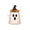 A002- Clear (B), variant on Halloween Tumbler Highland Cow Ribbed Glass Cup with Bamboo Lid Straw Cute Water Cup 12 Oz 1 Pack for Home Gifting Halloween Parties