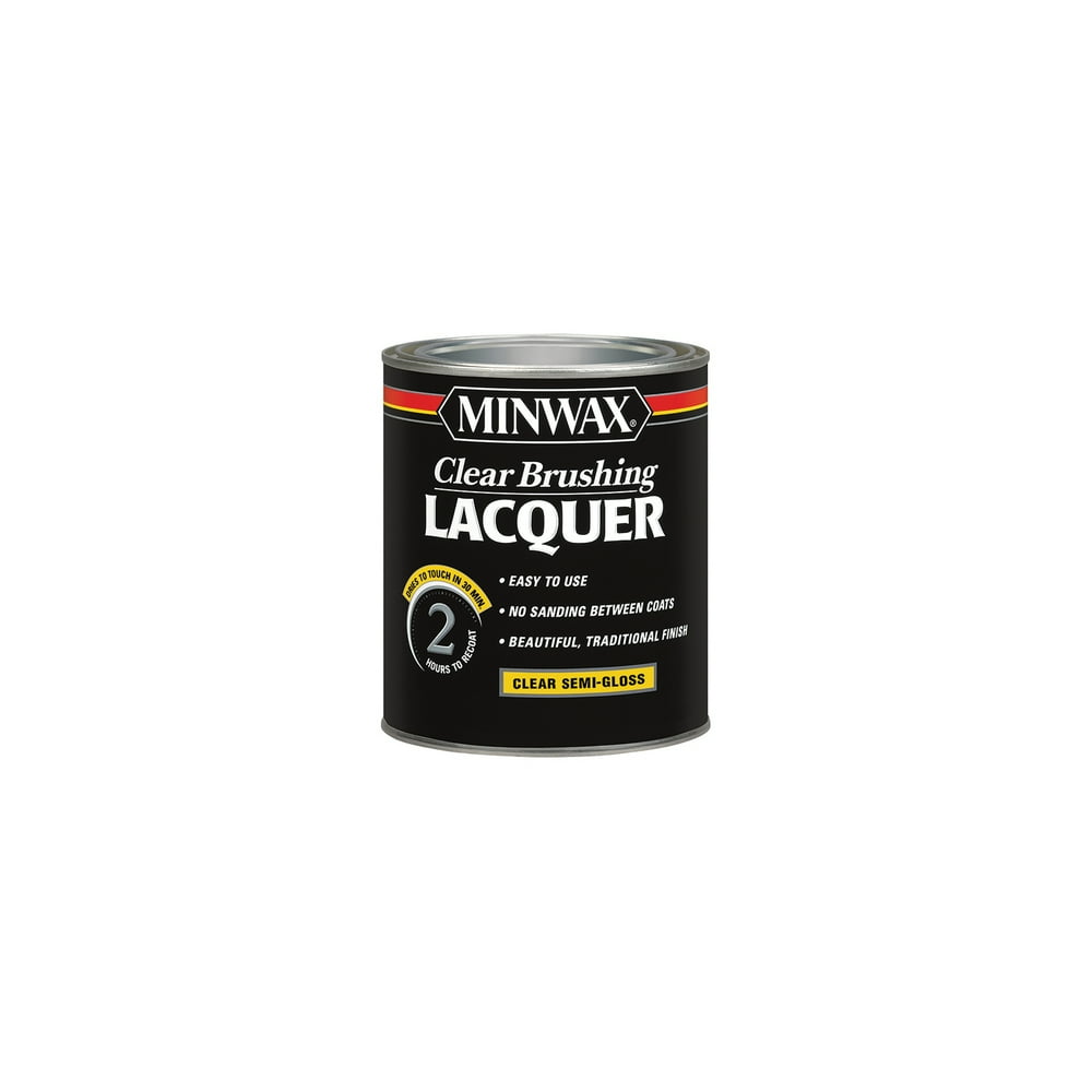 Minwax Brushing Lacquer, SemiGloss, Clear, 1 Quart