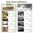 thumbnail image 5 of SERWALL 3-Piece Outdoor Bar Sets, All Weather Outdoor Bar Table & 2 Bar Chairs, Counter Height Table with Storage, Wine Rack & Footrests, Outdoor Dining Sets for Patio, Backyard, Poolside - Brown, 5 of 13
