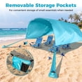 thumbnail image 2 of Gymax Wind Powered Beach Tent 100 Sq.ft up to 8 People Portable Sun Shelter Canopy Blue, 2 of 10