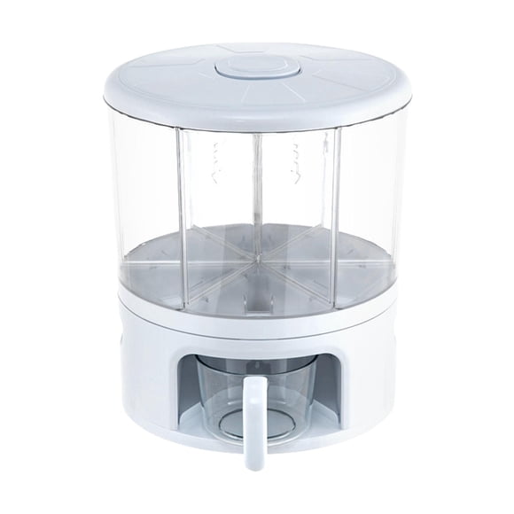 Dispensador de cereales, contenedor de alimentos, organización hermética giratoria de 360 degree, dispensador de alimentos secos, cubo de arroz para granos BLESIY dispensador de cereales