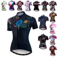 thumbnail image 2 of Weimostar 2024 - Maillot de ciclismo para mujer, manga corta, flores, ropa de ciclismo, camisetas de verano para bicicleta de montaña, camisetas deportivas de carreras para bicicleta, 2 of 5