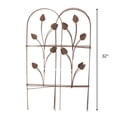 thumbnail image 5 of Panacea Folding Garden Fence, 8 ft Brown Steel Landscape Edging, Metal Border with Leaves, 5 of 5