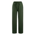 thumbnail image 3 of Casual Pants for Women Palazzo Pants for Women Women's Casual Pants Solid Color Tether Loose Yoga Trousers for Everyday Wear and Comfort, 3 of 6