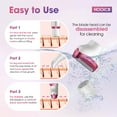 thumbnail image 6 of HOOICB Electric Razor for Women, 5-in-1 Rechargeable Wet and Dry Shaver, Bikini, Underarm, Facial, Eyebrow and Nose Trimmer, LCD Display, 6 of 8