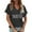 Black, variant on Women's T Shirts for Casual and Everyday Wear V Neck Short Sleeve Top with Trendy Letter and Graphic Designs Ideal for Layering In All Seasons Ladies Tee Tops Plain Loose T Shirts for Women