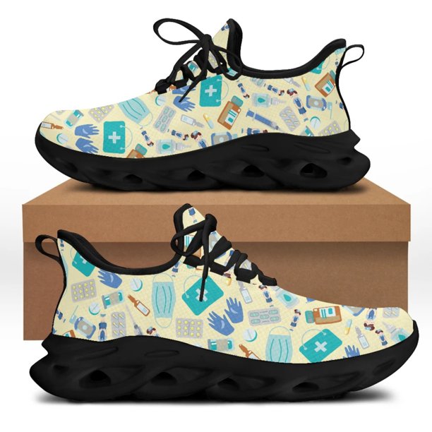Yikeluo - Zapatillas deportivas personalizadas de lujo para mujer, con estampado personalizado, tallas grandes, planas, de malla, para niños, para la escuela, envío directo,