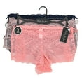 thumbnail image 2 of Delta Burke Women's Sexy Lace Hipster Boyshort Panties 3 Pack - Pink, Mauve, & Navy Blue - Large 7, 2 of 6