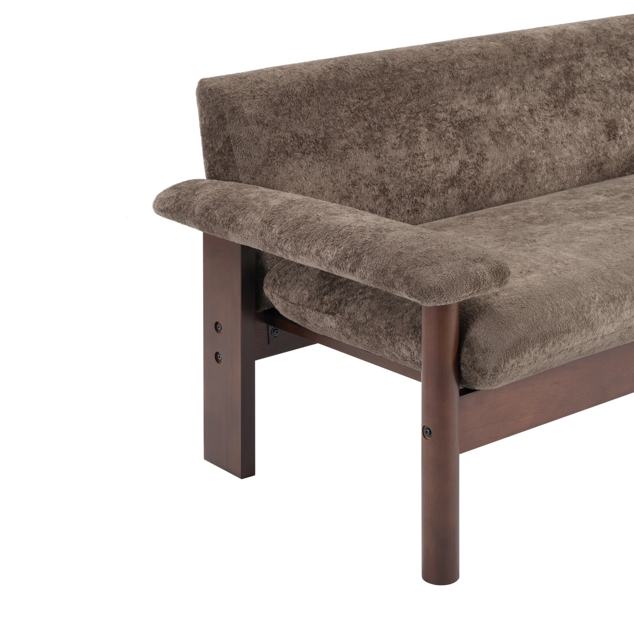 Christopher Knight Home 70" Modern Sofa, Chenille Upholstered Couch with Pillow Top Arms, Brown