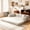 78.7" Boucle Light Camel, variant on Timbernest 78.8" King Size Convertible Sleeper Sofa Bed, Folding Mattress Couch, Chenille Floor Sofa with 3 Pillows and 2 Small Armrest Pockets, Beige