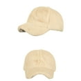 thumbnail image 6 of VONCOS Womens Khaki Faux Faux Fur Baseball Cap Winter Warm Plush Lined Soft Fuzzy Teddy Hat for Cold Weather One Size,Size Free Size, 6 of 7