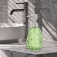thumbnail image 6 of Unique Bargains 1 Pc Durable Argyle Soap Dispenser 11.84oz Green Silver Tone, 6 of 6