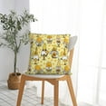 thumbnail image 5 of Fuzoiu Garden Honeybee Gnomes Print Square Pillow Cover,Hidden Zipper Design,Luxury Square Pillow Case, Throw Pillow,Couch Cushion-18"x18", 5 of 7