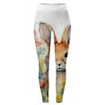 thumbnail image 4 of MKLEKYY Leggings para mujer Leggings para mujer Leggings de entrenamiento de moda Pantalones de bloque de color con estampado de Pascua Leggings suaves y elásticos, 4 of 4