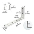 thumbnail image 2 of Uxcell Unique Bargains 4.92' x 2.95' Stainless Steel L Shaped Angle Brackets Corner Braces Support with Screws, 4pcs, 2 of 7