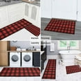 thumbnail image 5 of Red and Black Christmas Plaid Pattern Kitchen Rugs Sets Of 2,Anti Fatigue Kitchen Mat Rugs Non Slip Washable,Decorative Kitchen Floor Mats for Kitchen,Sink,Laundry,17"x30"+17"x47", 5 of 7